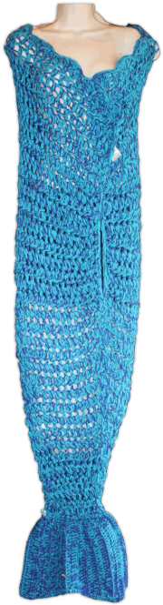 Knit Mermaid Tail Blanket - Crochet (450x675), Png Download