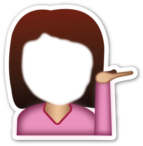 Meme, Png, And Emoji Image - Girl With Brown Hair Emoji (500x511), Png Download