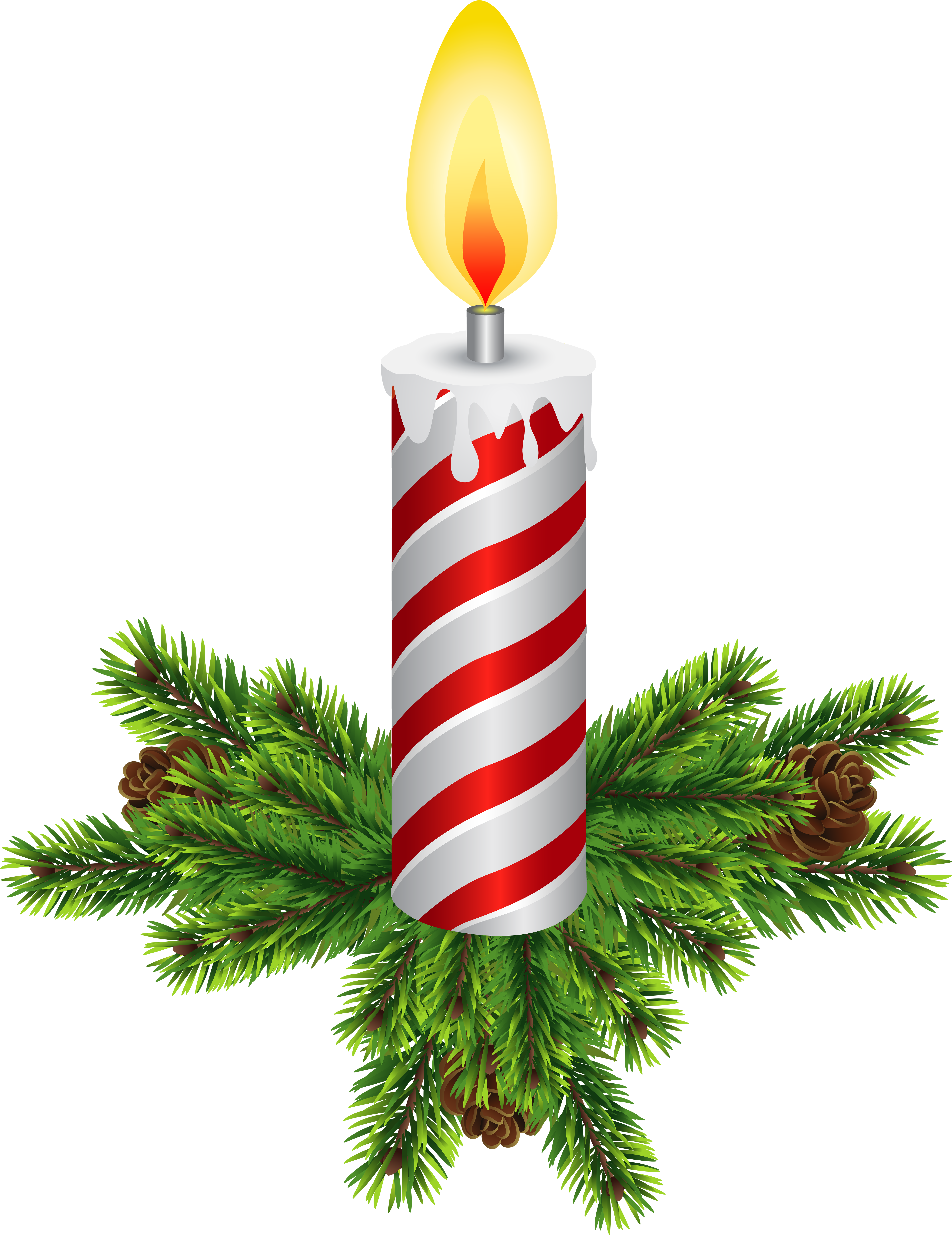 Clip Art Black And White Library Candles Transparent (6213x8000), Png Download