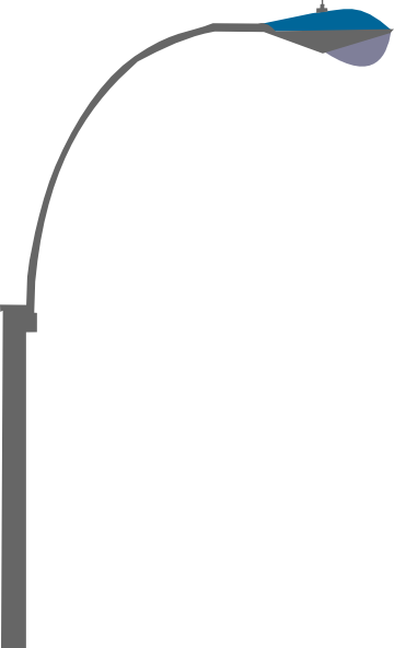 Single Street Light Clip Art At Clker - Street Light Clipart Png (360x592), Png Download