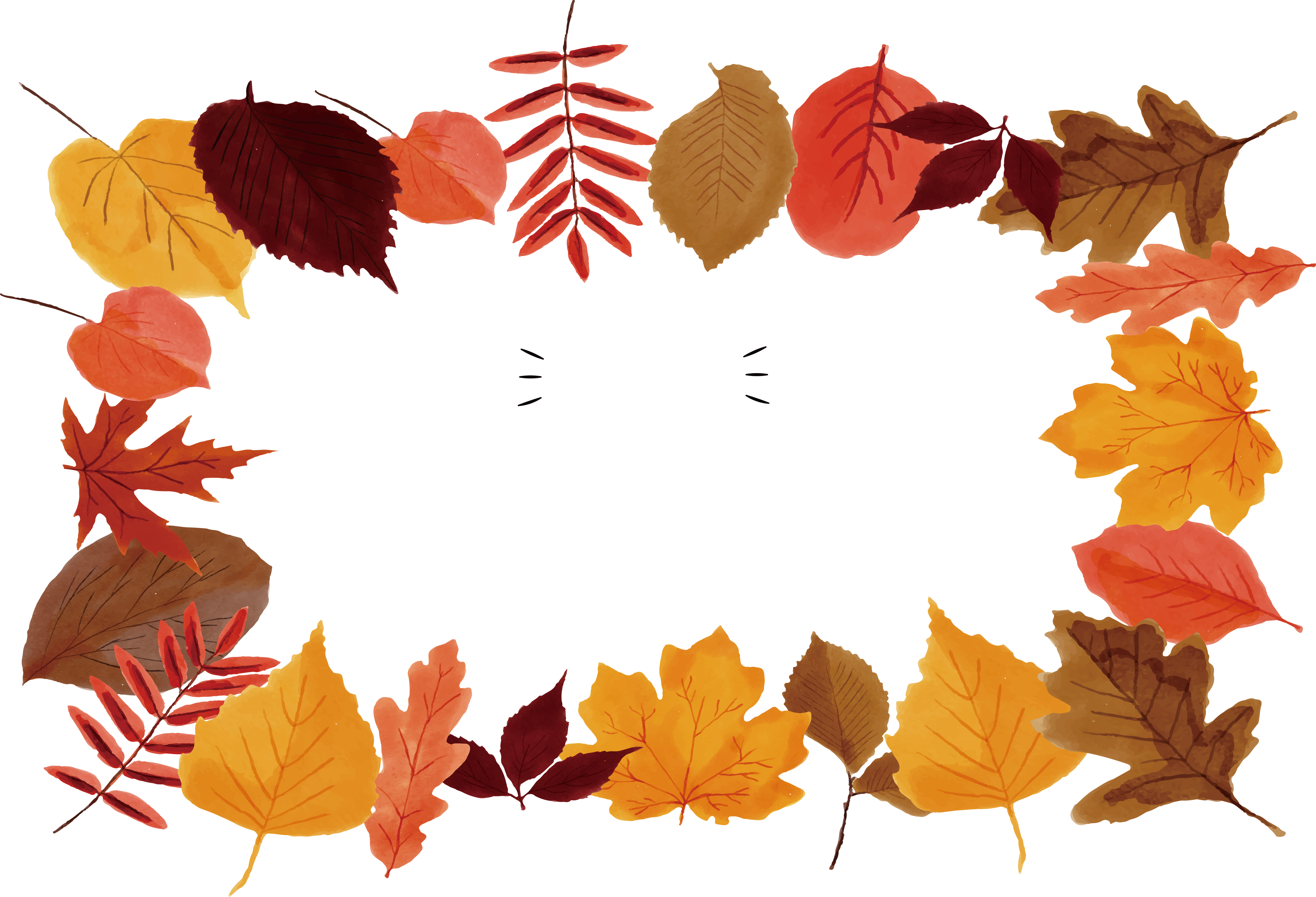 Fall Watercolor Png - Leaves Autumn Watercolor Png (4722x3219), Png Download