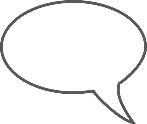 White Speech Bubble (600x506), Png Download
