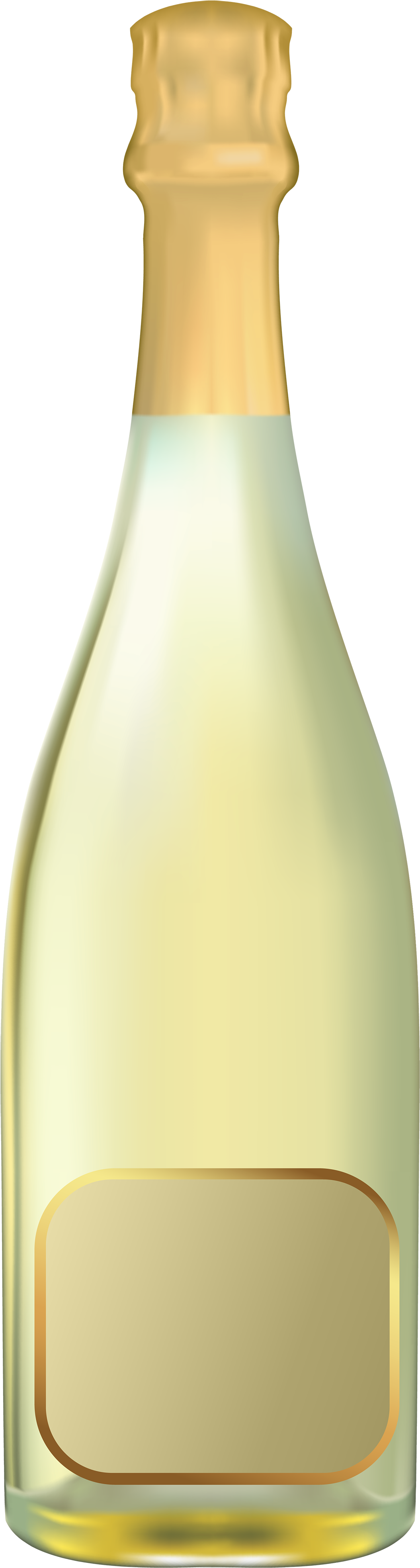 White Champagne Bottle Png Clipart - Wine Bottle Clipart Png (1192x4000), Png Download