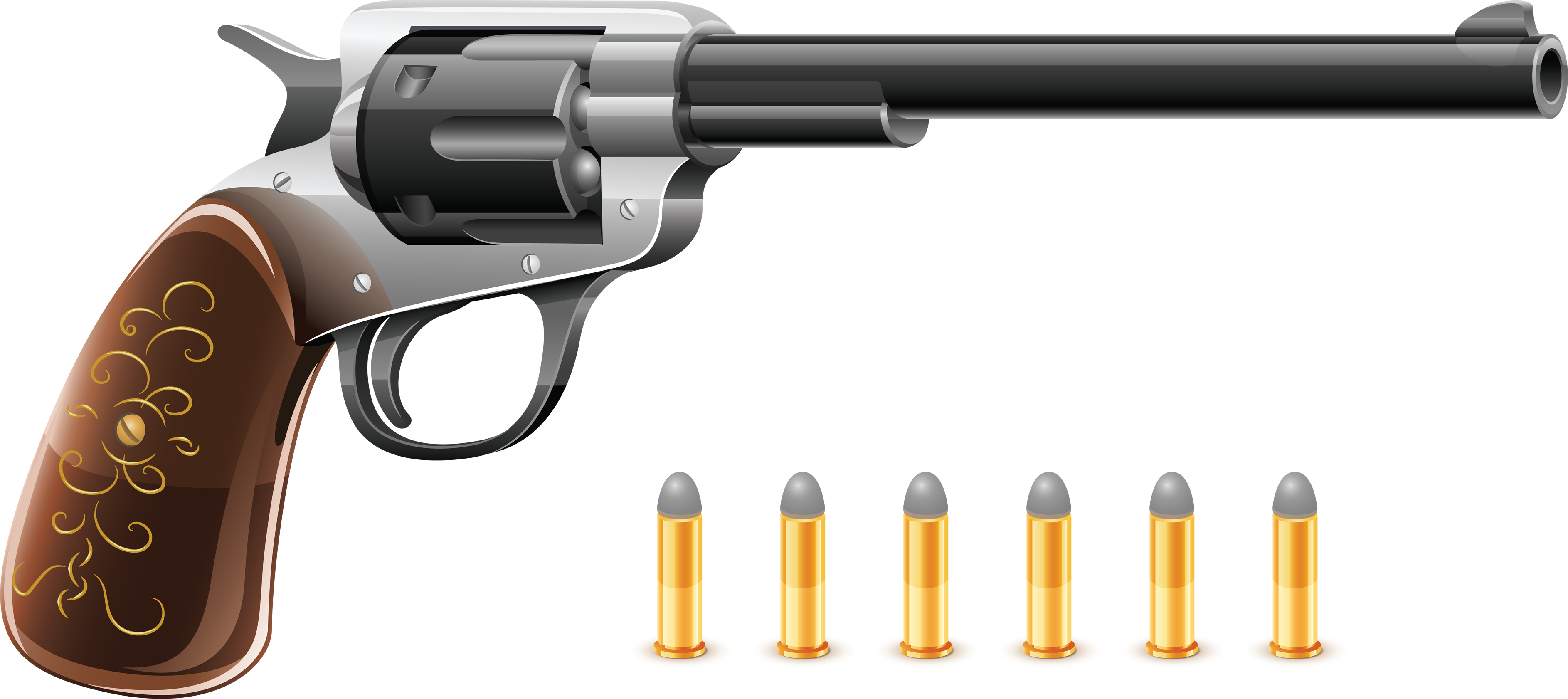 Download - Revolver Png Hd (3772x1681), Png Download