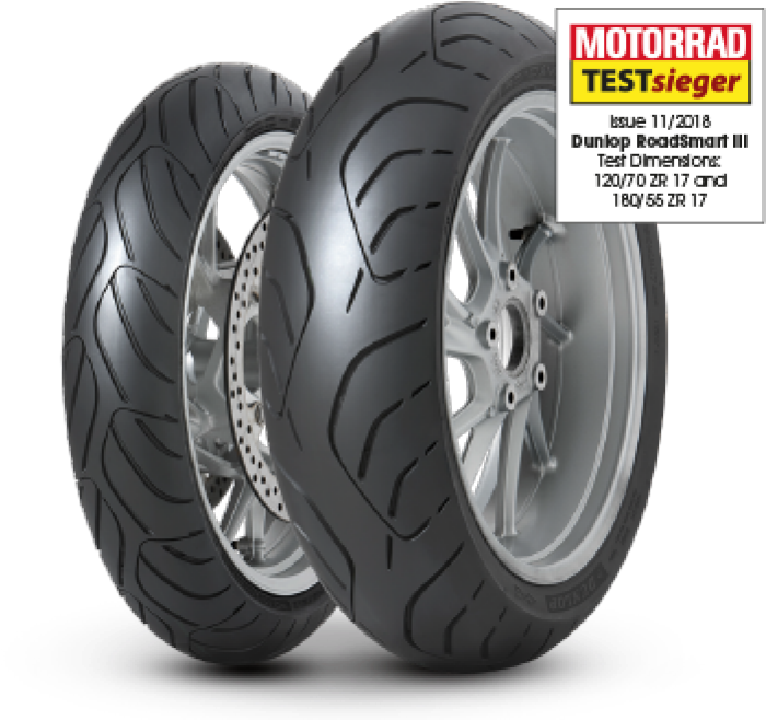 Dunlop Test Winning Roadsmart Iii Sport Touring Tyre - Dunlop Sportmax Roadsmart 2 120 70 Zr17 (767x657), Png Download