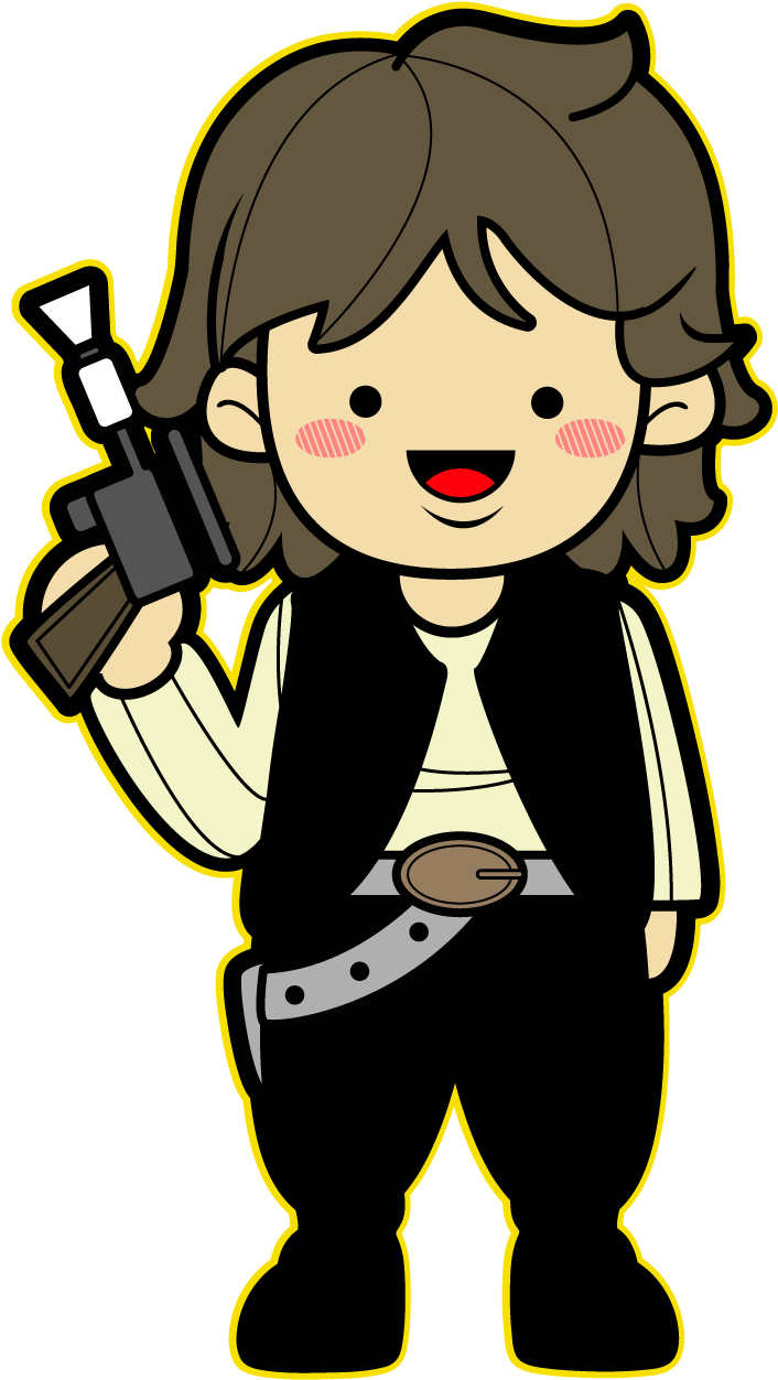 Star Wars Clipart Kawaii - Star Wars Personagens Png (1200x1500), Png Download