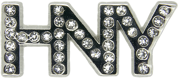 Happy New Year Rhinestone Pin, Silver - Happy New Year Silver (600x600), Png Download