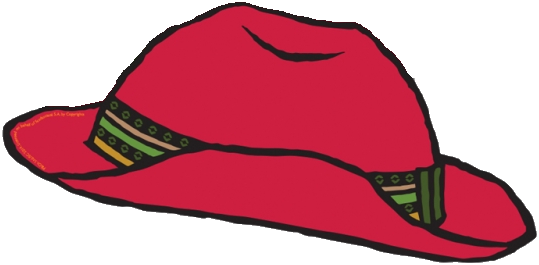 Paddington's Hat - Paddington Bear Red Hat (539x265), Png Download