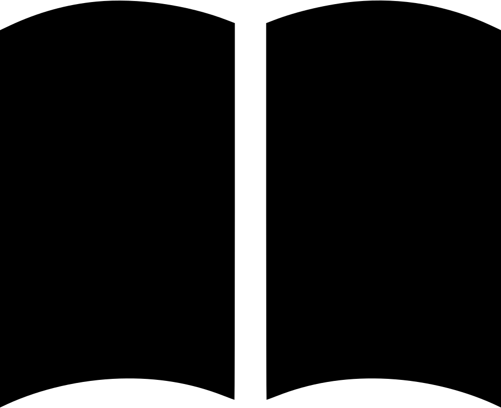 Open Book - - Simbolo Libro Negro (980x798), Png Download