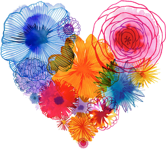 ❣hearts❣ ‿✿⁀♡♥♡❤ Heart Painting, Watercolor Flowers, - Art Illustration Flowers (600x600), Png Download