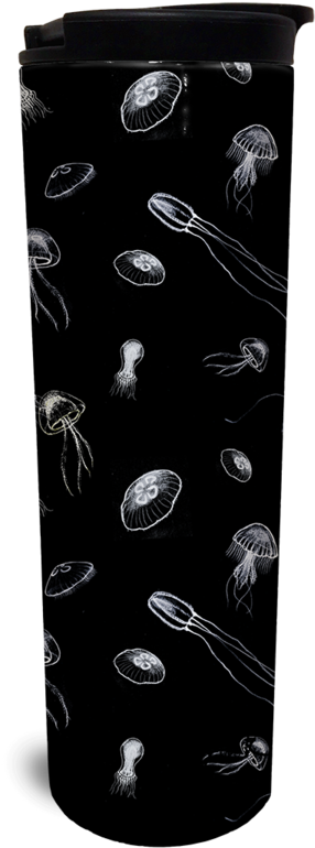 Night Jellyfish Tumbler - Watermark (768x1024), Png Download