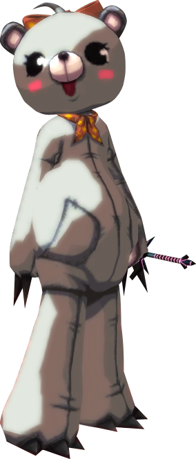 Roselle Teddy Bear - Cartoon (284x665), Png Download