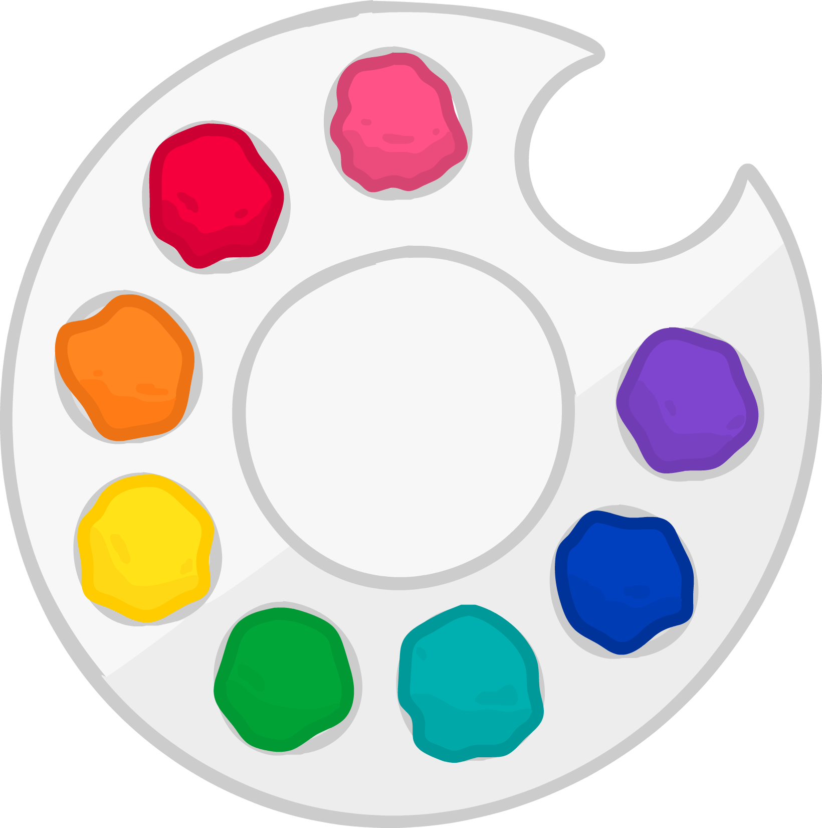 Paint Palette - Object Lockdown Paint Palette (1640x1651), Png Download