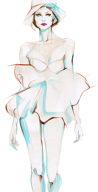 Alina Grinpauka - Grinpauka Watercolor Dress (332x645), Png Download