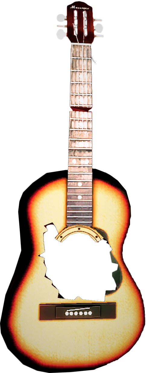 Acoustic Guitar Clipart Png Full Hd - Broken Guitar Transparent (484x1238), Png Download
