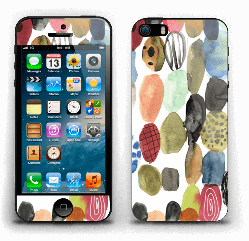 Dots Watercolor - Body Glove Dropsuit Case For Apple Iphone 5 - Navy (800x775), Png Download