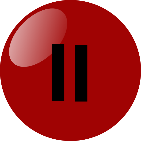 Pause Button Dark Red Svg Clip Arts 600 X 600 Px (600x600), Png Download