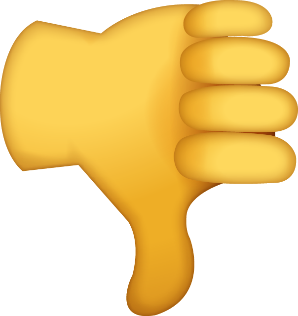Thumbs Down Emoji No Background (566x600), Png Download