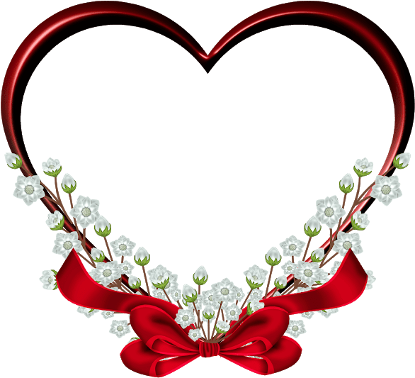 Love Frame Free Download Png - Love Heart Frame Png (600x549), Png Download