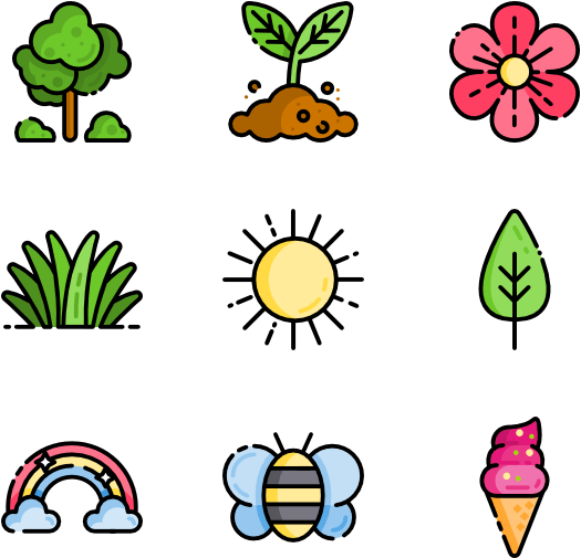 Download - Iconos Primavera Png (600x564), Png Download