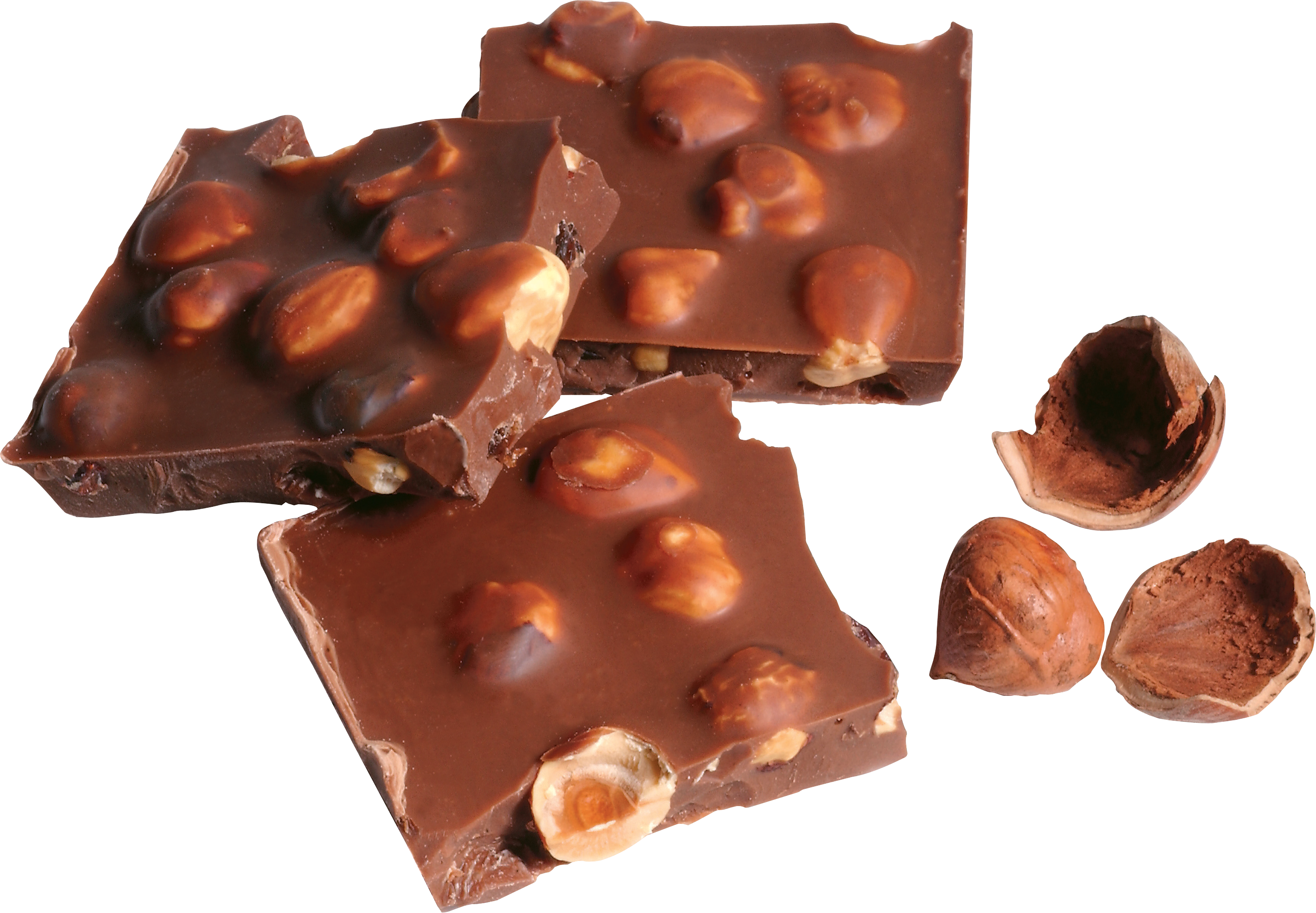 Chunks Nuts Chocolate - Chocolate Nuts Png (3000x2083), Png Download