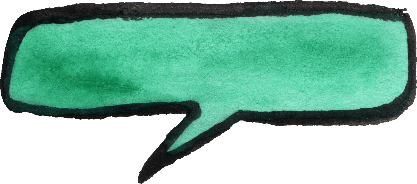 Watercolor Speech Bubble - Watercolor Chat Bubble Transparent Green (1396x617), Png Download