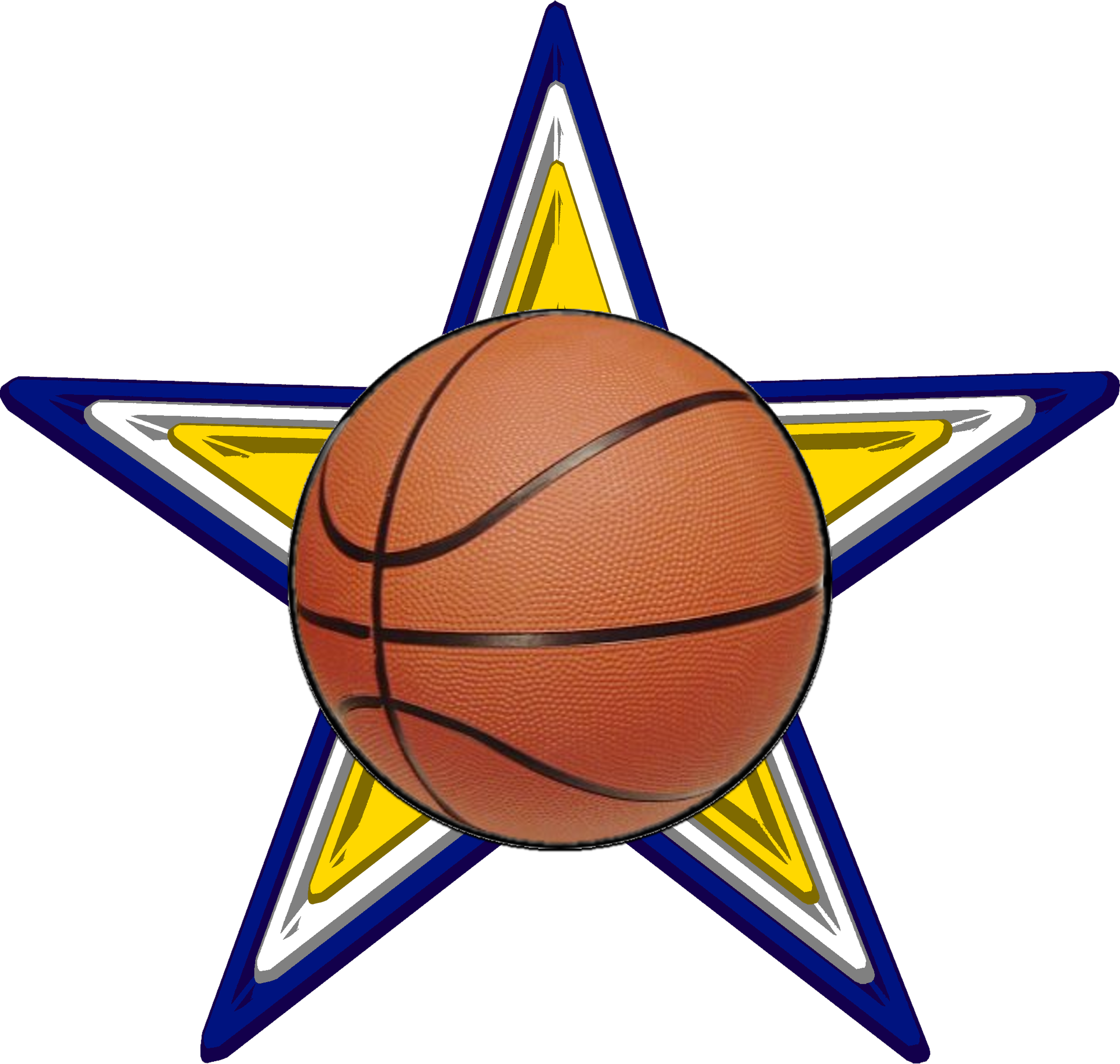 Basketball Transparent Png Pictures - Basketball With Star Clip Art (4166x3958), Png Download