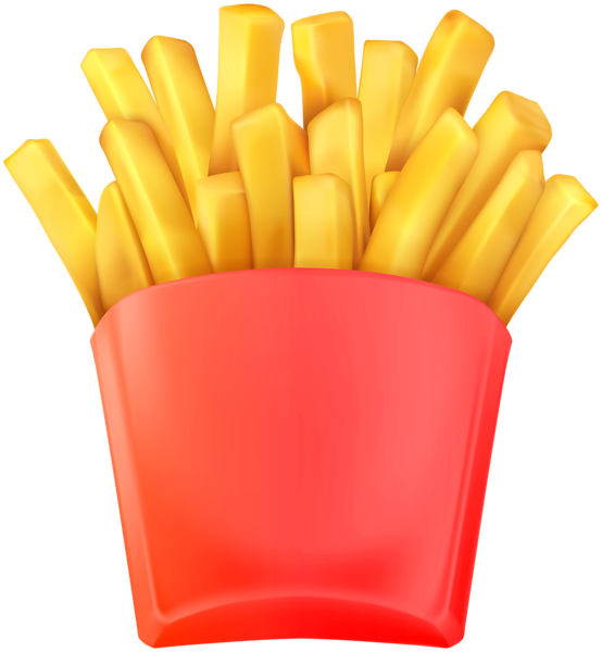 French Fries Transparent Clip Art Png Image - French Fries Clipart (554x600), Png Download