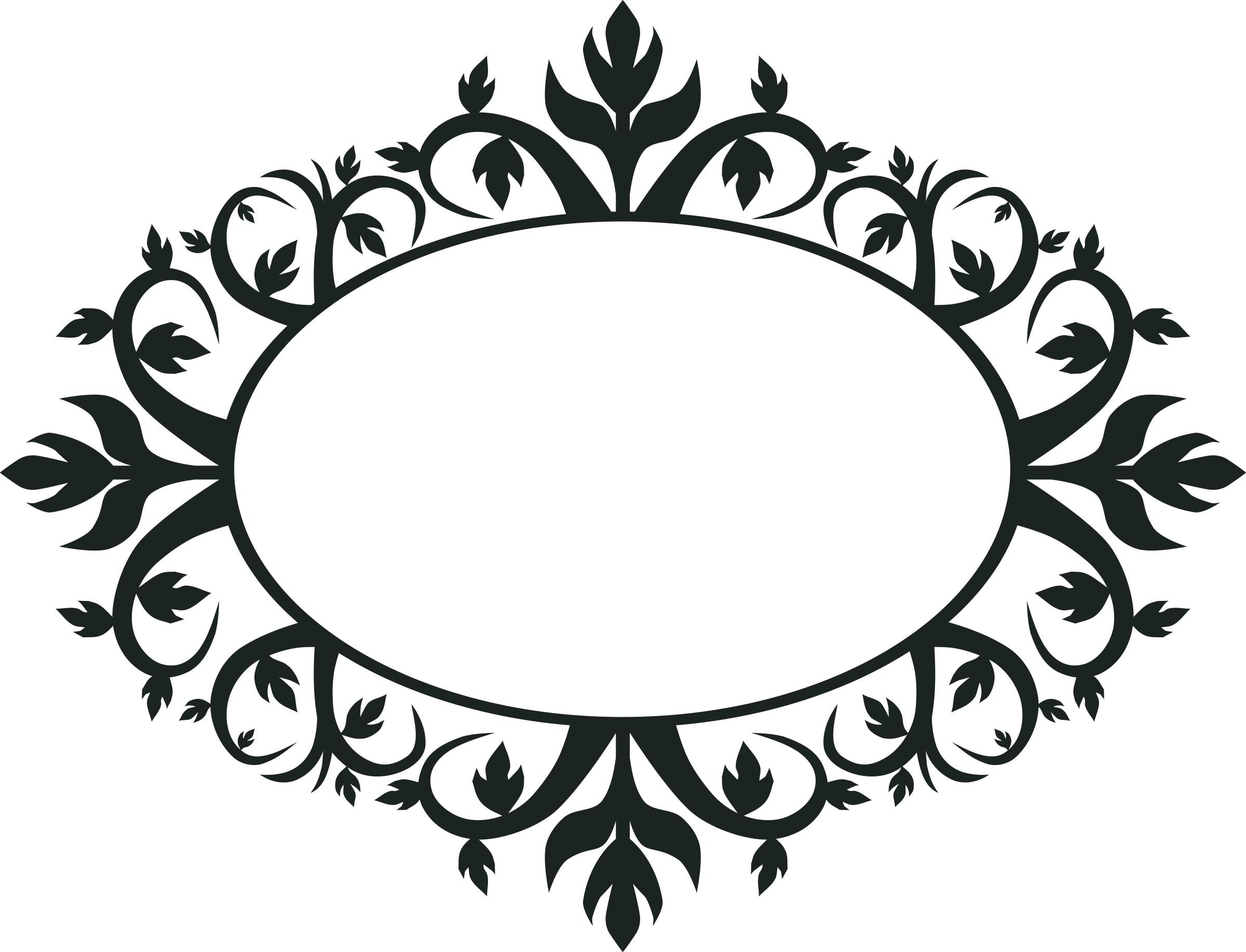 Ornament Oval Frame By Jokantola - Vintage Shapes Png (2400x1833), Png Download