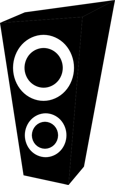 Jpg Royalty Free Animated Black Yup Yeah Clip Art At - Speakers Clipart Black And White (372x596), Png Download