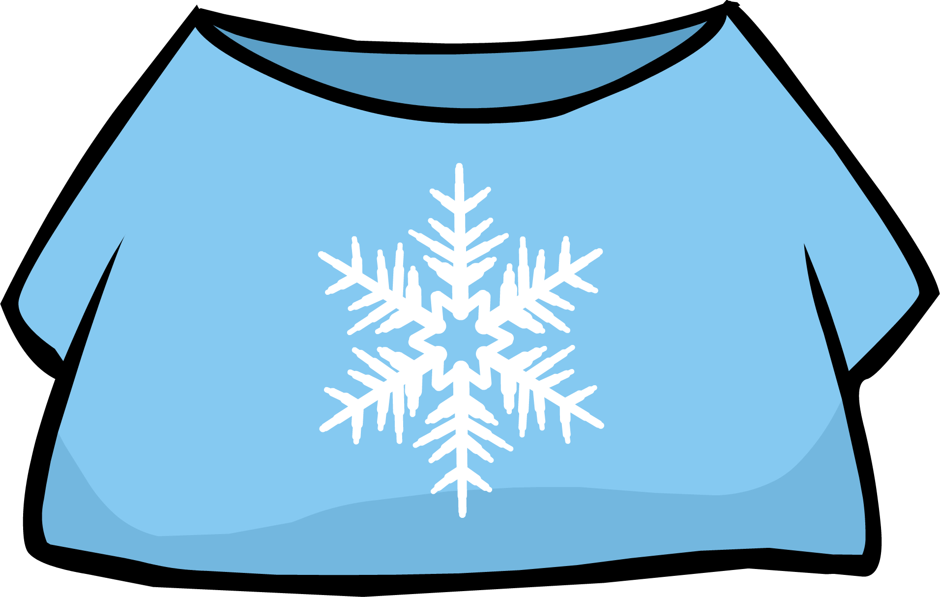 Snowflake Tshirt - Png - Teal Tee Club Penguin (1912x1215), Png Download