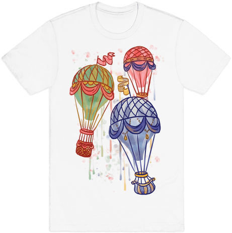 Watercolor Balloon Trip Mens T-shirt - Elon Musk Smoking Weed Shirt (484x484), Png Download