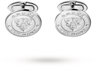 Gucci Silver Crest Cufflinks - Beach Sky (350x350), Png Download