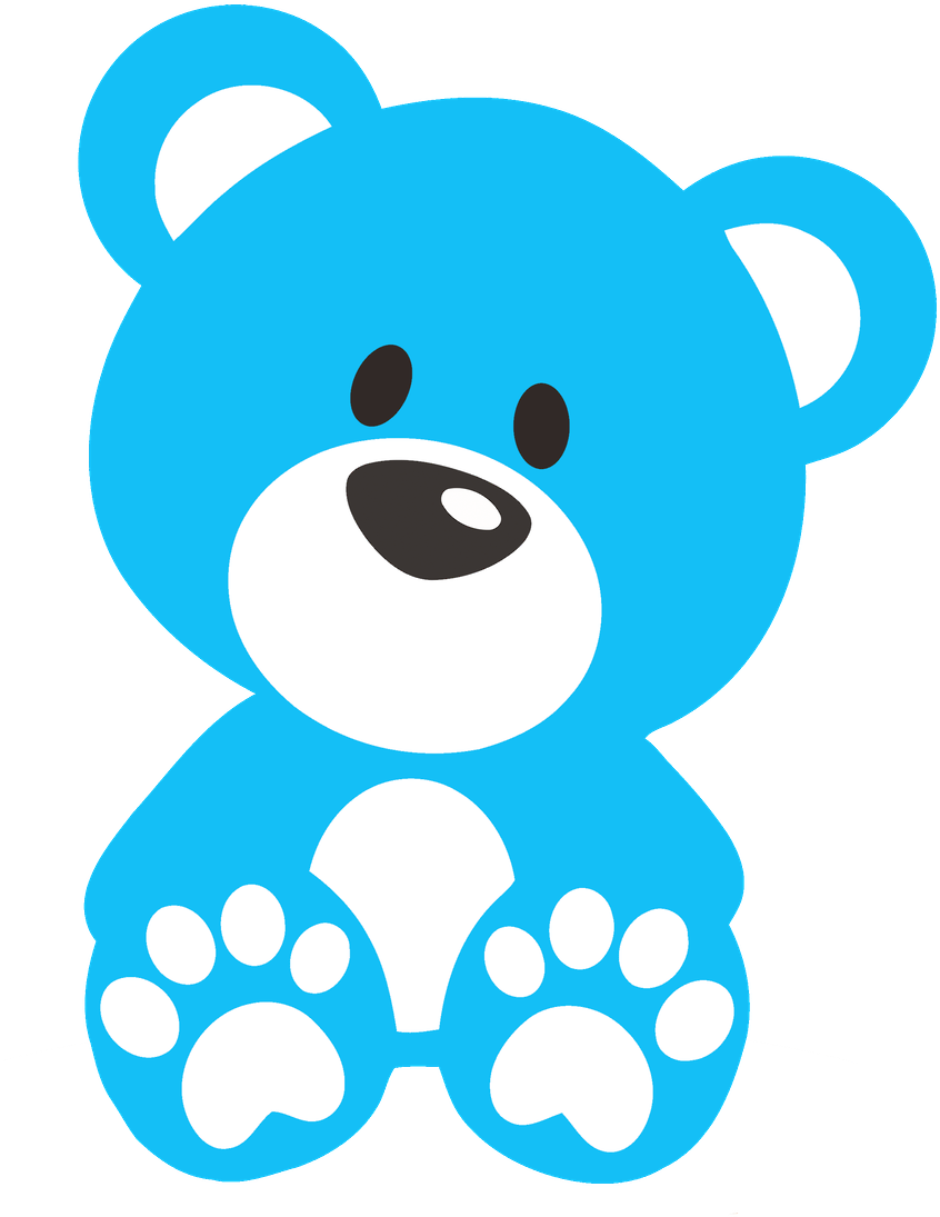 Image Library Baby Teddy Bear Clipart - Blue Teddy Bear Clip Art (900x1123), Png Download