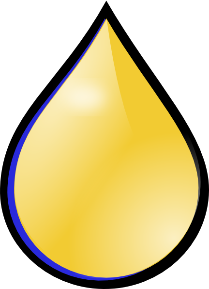 Yellow Water Drop Clipart (432x596), Png Download