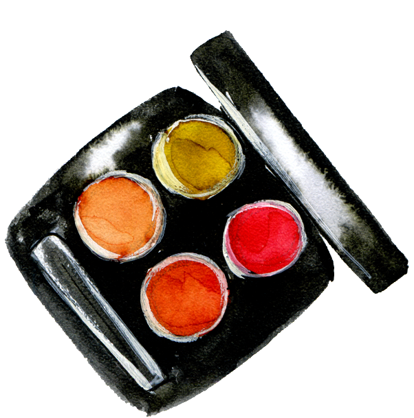 Hand Painted Four Color Eye Shadow Box Png Transparent - Cosmetics (1024x1024), Png Download