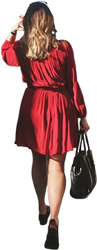 Woman People Walking Png (259x480), Png Download