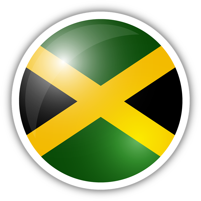 Jamaica Flag Circle Sticker - Jpeg (720x720), Png Download