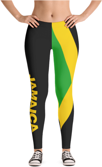 Jamaica "rep Yuh Flag" Leggings - Grey-black Halftone Sneakers (600x600), Png Download