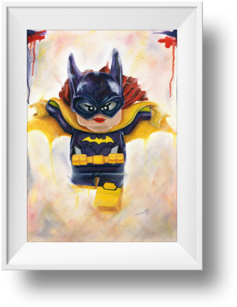 Batgirl Print - Tapestry (480x480), Png Download