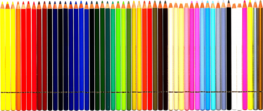Free Png Color Pencil's Png Images Transparent - Карандаш Цветные (850x358), Png Download