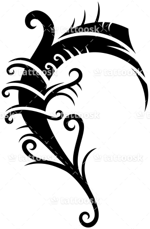 Arm Tattoo Designs Png Tribal Feather Https (295x450), Png Download