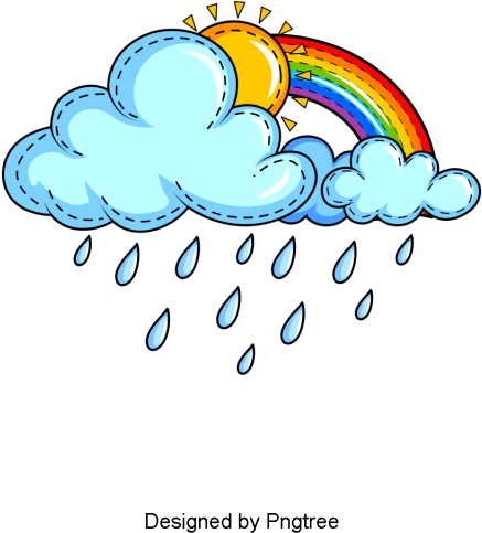 Beautiful Cool Cartoon Hand-painted Rain Water Droplets - Water (640x640), Png Download