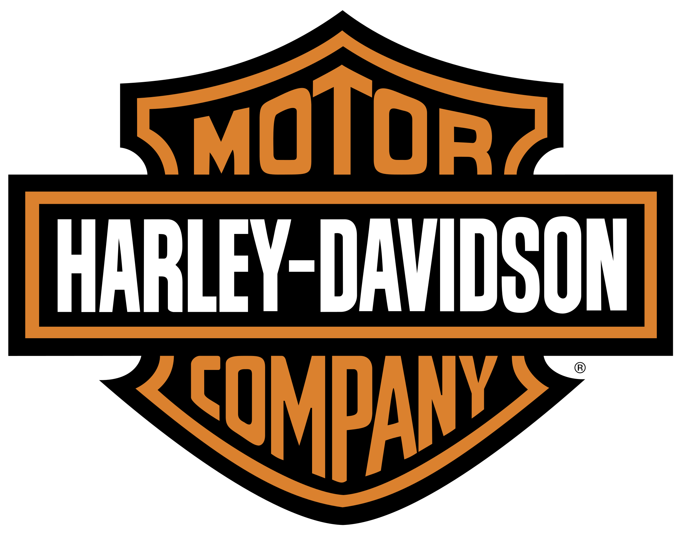 Harley-davidson - Draw Harley Davidson Logo (2000x1560), Png Download