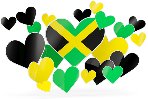 Illustration Of Flag Of Jamaica - Flag Jamaica Heart (640x480), Png Download