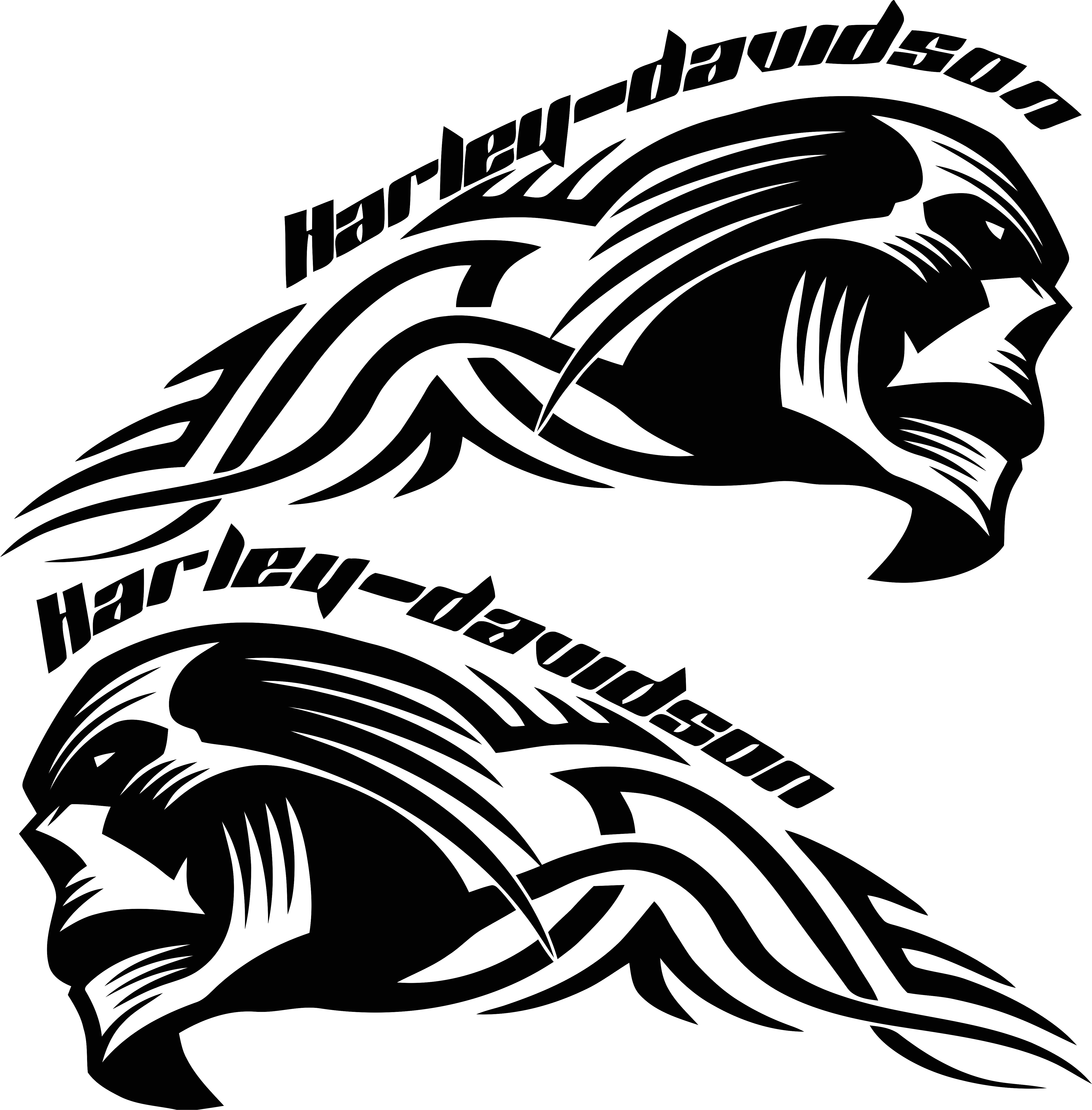 #harleydavidsonboots - Stencil Airbrush Harley Davidson (4918x5001), Png Download