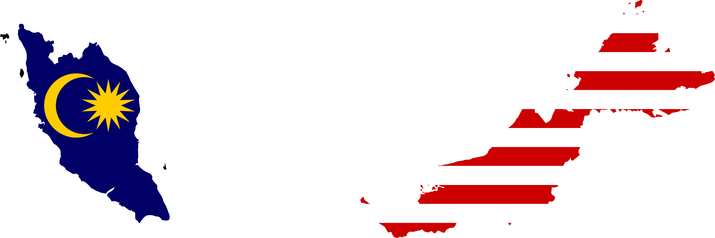 Flag Of Malaysia Map National Flag - Malaysia Map Flag (1021x340), Png Download