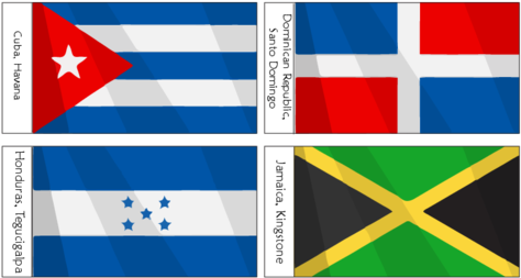 Latin America Flags Png - Flags Fractions (500x386), Png Download