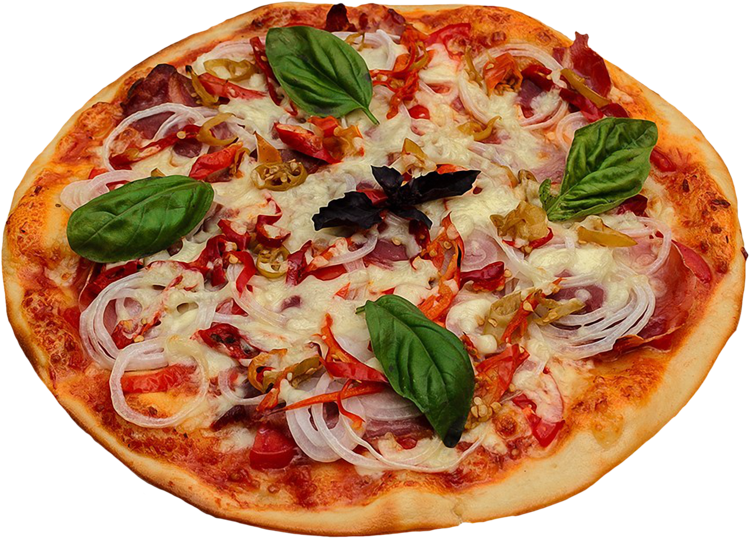 Italian Pizza On A Transparent Background - Italian Pizza Transparent Background (900x777), Png Download