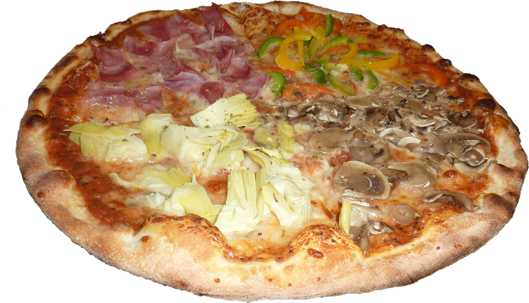 Pizza Quattro Stagioni Transparent - Pizza Quattro Stagioni (1856x1172), Png Download